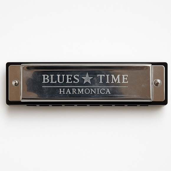 Blues Time Harmonica in Chrome Finish - Picture 1 of 4